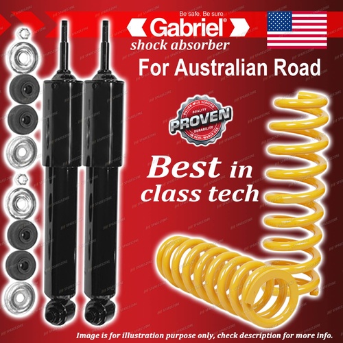 Front Gabriel Classic Shocks + STD King Coil Springs for Fiat 124 Sedan Coupe