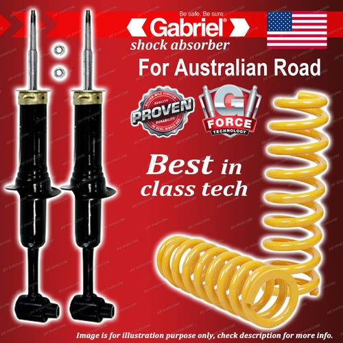 Front Gabriel Ultra Shocks + Raised King Springs for Ford Explorer 4WD UZ 6CYL