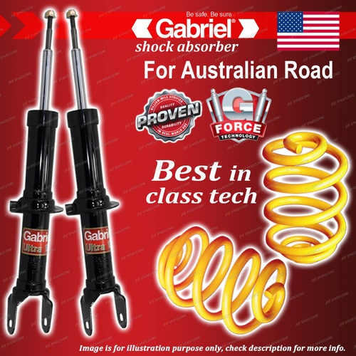 Front Gabriel Ultra Shocks + Lowered King Springs for Ford Falcon Fairlane BA BF