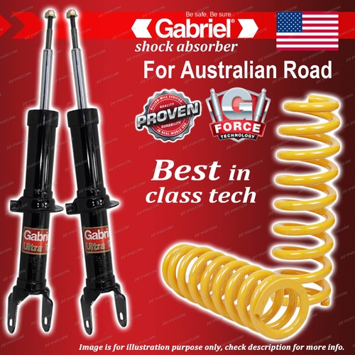 Front Gabriel Ultra Strut Shocks + STD King Coil Springs for Ford Fairlane BA BF