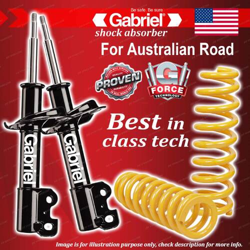 Front Gabriel Ultra Strut Shocks + STD King Springs for Ford Fairlane NF NL 6Cyl