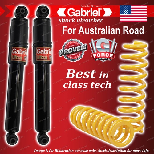 Rear Gabriel Ultra Shocks + STD King Coil Springs for Ford Falcon BA BF SEDAN