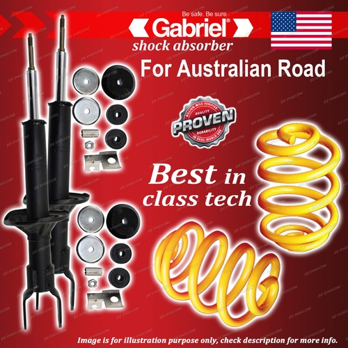 Front Gabriel Extra Low Shocks + Ultra Low King Springs for Ford Falcon EA EB ED