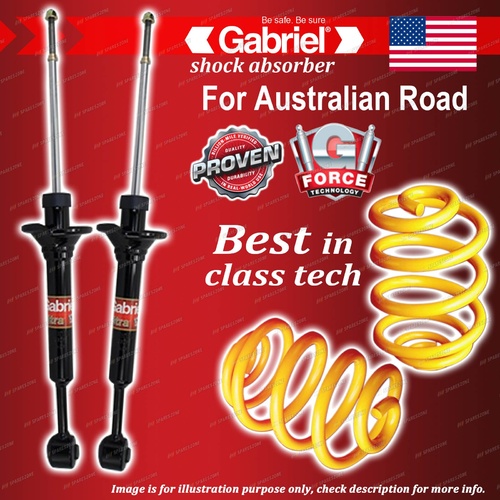 Rear Gabriel Ultra Shocks + Lowered King Coil Springs for Ford Festiva WB 94-96