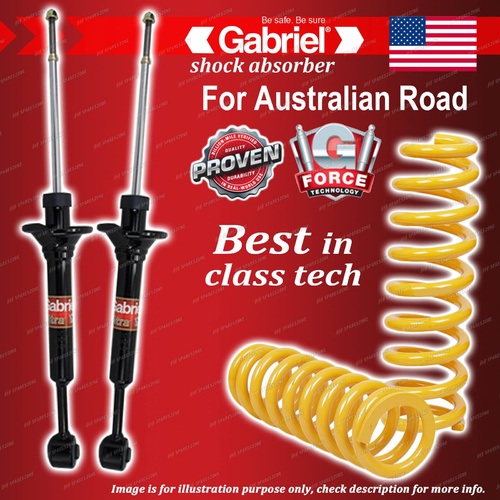 Rear Gabriel Ultra Shocks + STD King Coil Springs for Ford Festiva WB WD WF