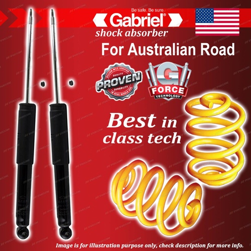Rear Gabriel Ultra Shocks + Lowered King Coil Springs for Ford Focus LR 1.8 2.0L
