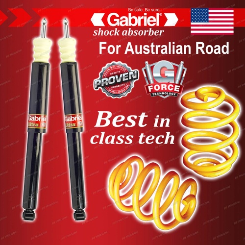 Rear Gabriel Ultra Shocks + Lowered King Coil Springs for Ford Focus LS LT LV LW