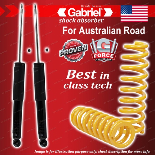 Rear Gabriel Ultra Shocks + STD King Coil Springs for Ford Focus LR 1.8 2.0L