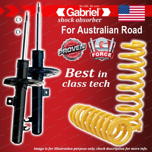 Front Gabriel Ultra Strut Shocks + STD King Coil Springs for Ford Focus LS LT
