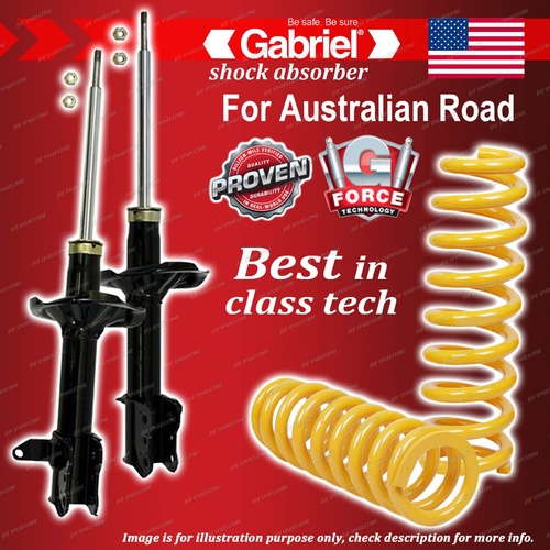 Rear Gabriel Ultra Strut Shocks + STD King Coil Springs for Ford Laser KN KQ