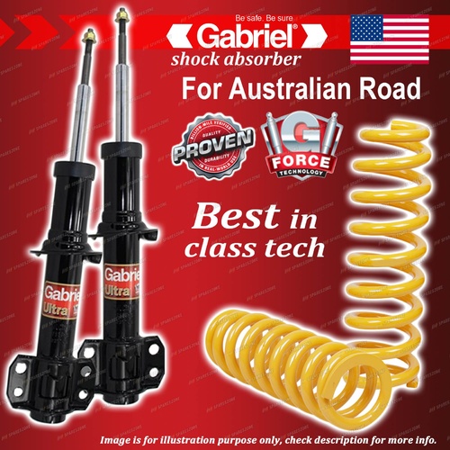 Front Gabriel Strut Shocks + Raised King Coil Springs for Ford Territory SY AWD