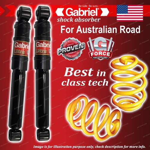 Rear Gabriel Ultra Shocks + Lowered King Coil Springs for Holden Astra AH Hatch