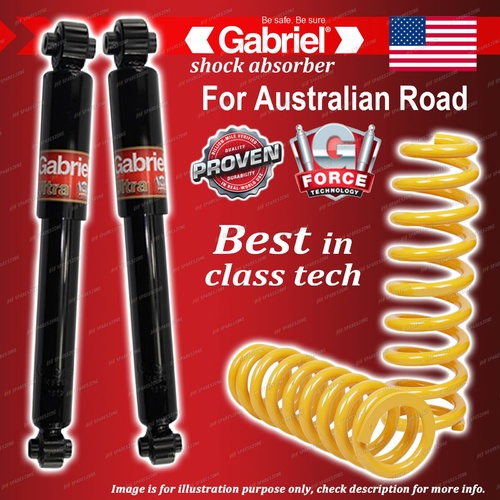 Rear Gabriel Ultra Shocks + STD King Coil Springs for Holden Astra TS TSII 98-04