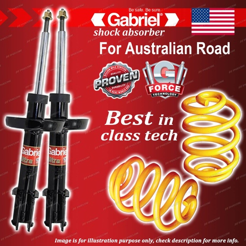 Front Gabriel Ultra Shocks + Lowered King Coil Springs for Holden Barina SB