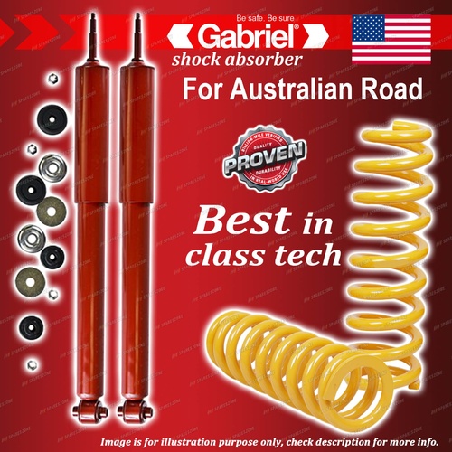 Rear Gabriel Guardian Shocks + STD King Coil Springs for Holden Barina ML Hatch