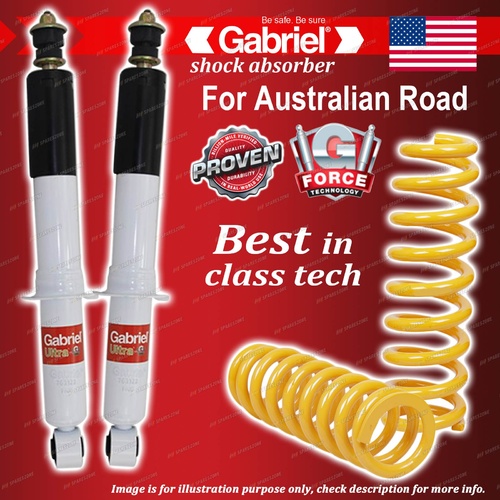 Front Shocks + Raised Comfort 50-100KG King Coil Springs for Holden Colorado RG