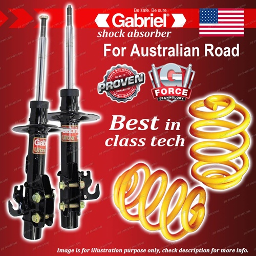 Front Gabriel Ultra Shocks + Lowered King Springs for Holden Commodore VE 6CYL