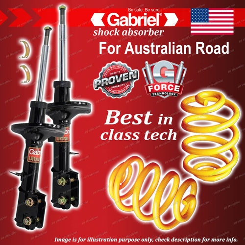 Front Gabriel Ultra Shocks + Lowered King Coil Springs for Holden Commodore VZ