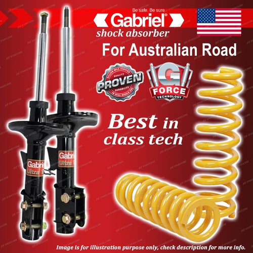 Front Gabriel Ultra Strut Shocks + STD King Springs for Holden Commodore VT 6CYL