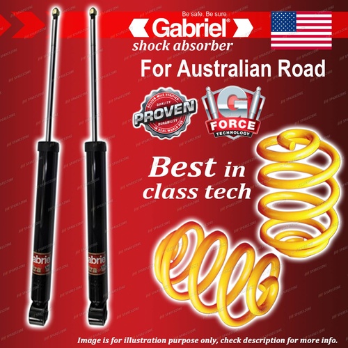 Rear Gabriel Ultra Shocks + Lowered King Coil Springs for Holden Cruze JG JH