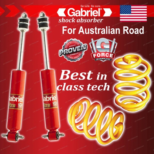 Front Gabriel Guardian Shocks + Lowered King Springs for Holden HK HT HG 8CYL