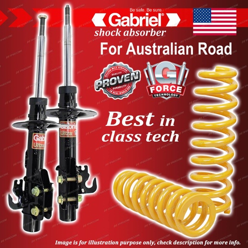 Front Gabriel Strut Shocks + Raised King Springs for Holden Statesman Caprice WM