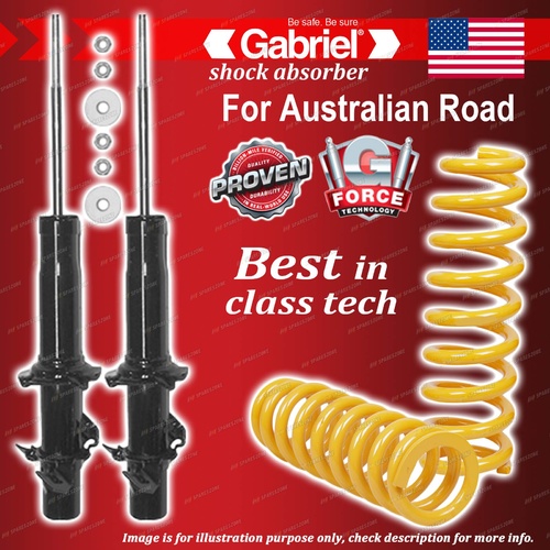 Front Gabriel Ultra Strut Shocks + STD King Coil Springs for Honda Accord CB CD