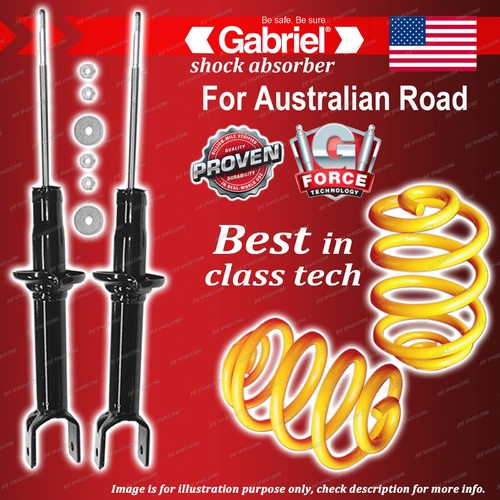 Rear Gabriel Ultra Strut Shocks + Lowered King Springs for Honda Civic CRX EG