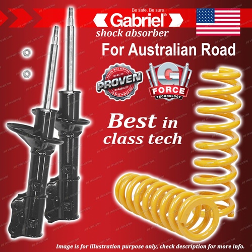 Front Gabriel Ultra Strut Shocks + STD King Coil Springs for Hyundai Excel HU