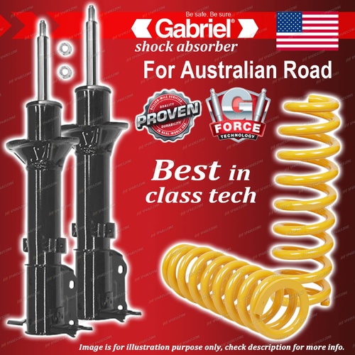 Rear Gabriel Ultra Strut Shocks + STD King Springs for Hyundai Excel HU X3 117mm