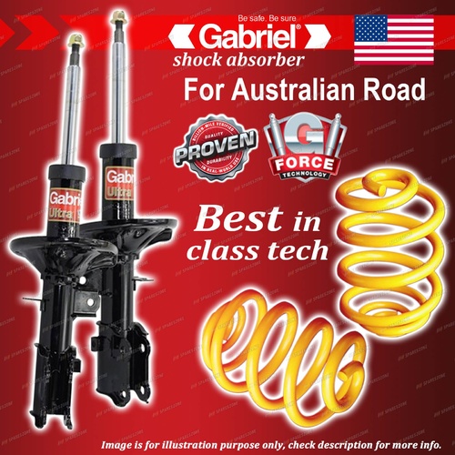 Front Gabriel Ultra Shocks + Lowered King Coil Springs for Hyundai Getz TB Hatch