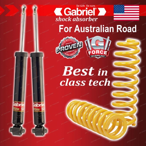 Rear Gabriel Ultra Strut Shocks + Raised King Coil Springs for Hyundai iX35 AWD