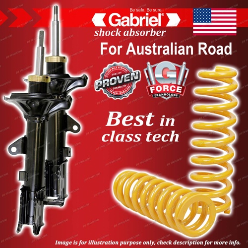 Rear Gabriel Ultra Shocks + STD King Coil Springs for Hyundai Lantra J2 KW Wagon