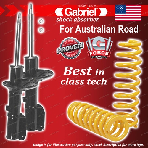 Front Gabriel Ultra Strut Shocks + STD King Coil Springs for Hyundai S Coupe UE
