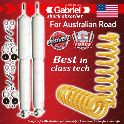 Front Gabriel Ultra LT Shocks + Raised King Coil Springs for Jeep XJ Cherokee