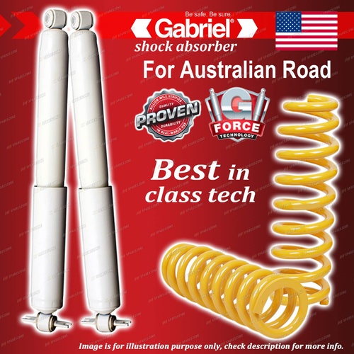 Rear Ultra Shocks + Raised King Coil Springs for Jeep JK Wrangler LWB 16" Wheels