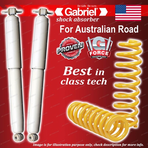 Rear Ultra Shocks + Raised King Coil Springs for Jeep JK Wrangler SWB 17" Wheels