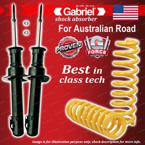 Front Gabriel Ultra Shocks + Raised 50-100KG King Springs for Jeep XH Commander