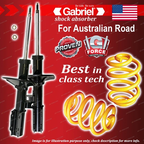 Front Gabriel Ultra Shocks + Lowered King Coil Springs for KIA Mentor AFA 1.5L