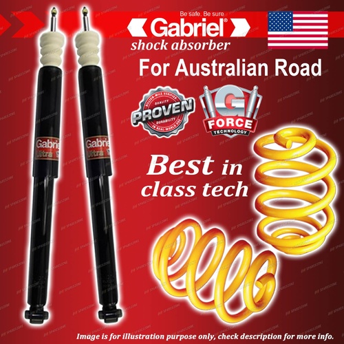 Rear Gabriel Ultra Shocks + Lowered King Coil Springs for Mazda 3 BK PETROL