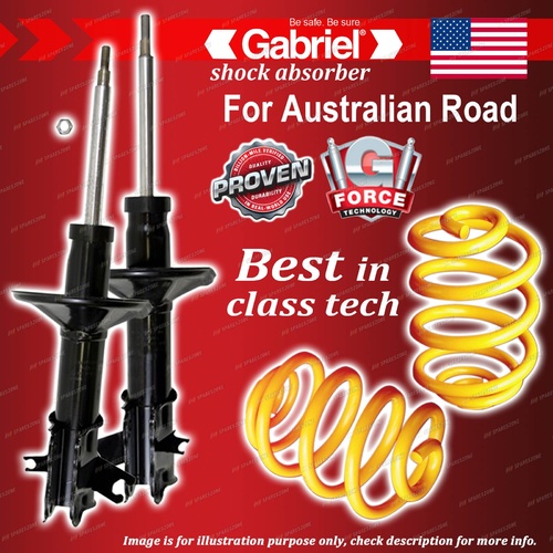 Front Gabriel Ultra Shocks + Lowered King Coil Springs for Mitsubishi Lancer CE