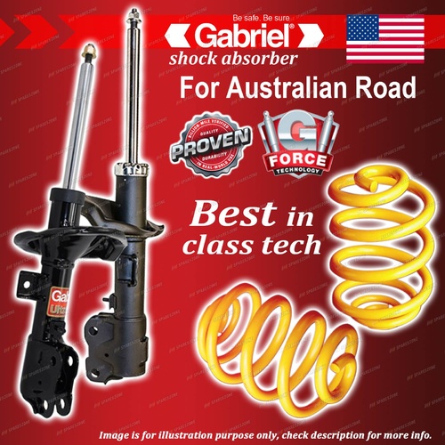 Front Gabriel Ultra Shocks + Lowered King Springs for Mitsubishi Lancer CJ FWD
