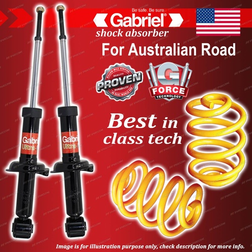 Rear Gabriel Ultra Shocks + Lowered King Springs for Mitsubishi Lancer CJ FWD