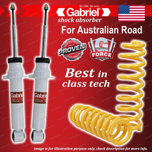 Front Gabriel Ultra Shocks + King Coil Springs for Mitsubishi Pajero NM PETROL
