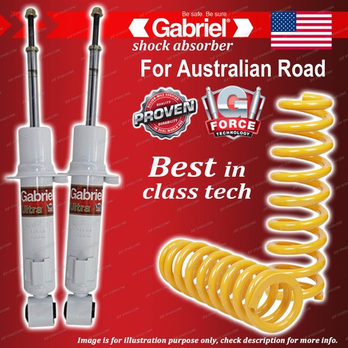 Front Gabriel Ultra Shocks + Raised 100-300KG King Springs for Triton 4WD ML MN