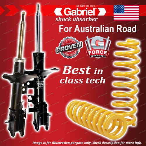 Front Gabriel Ultra Shocks Raised King Springs for Nissan Pathfinder R50 01-05