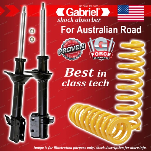 Rear Gabriel Ultra Shocks + STD King Coil Springs for Subaru Forester SF5 All