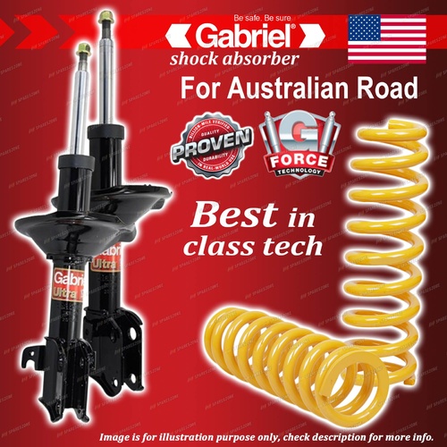 Front Gabriel Ultra Strut Shocks + Raised King Springs for Subaru Forester SG9