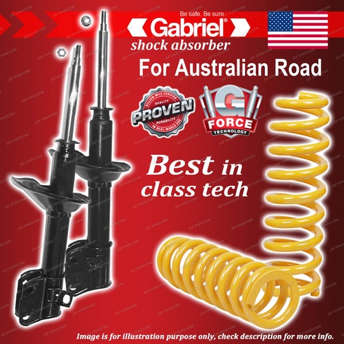 Front Gabriel Ultra Shocks + STD King Coil Springs for Subaru Outback AWD BG9