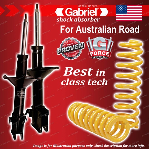 Front Gabriel Ultra Shocks + STD King Springs for Subaru Outback AWD BH9 BHE H6